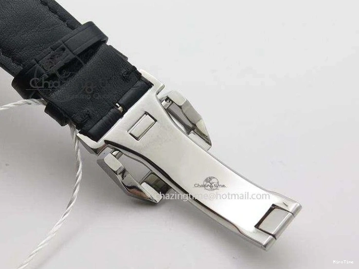 MIROTIME 0401 Casual Portuguese IW371405 ZF 1:1 Best Edition SS White Dial Silver Markers On Black Leather Strap A 7305